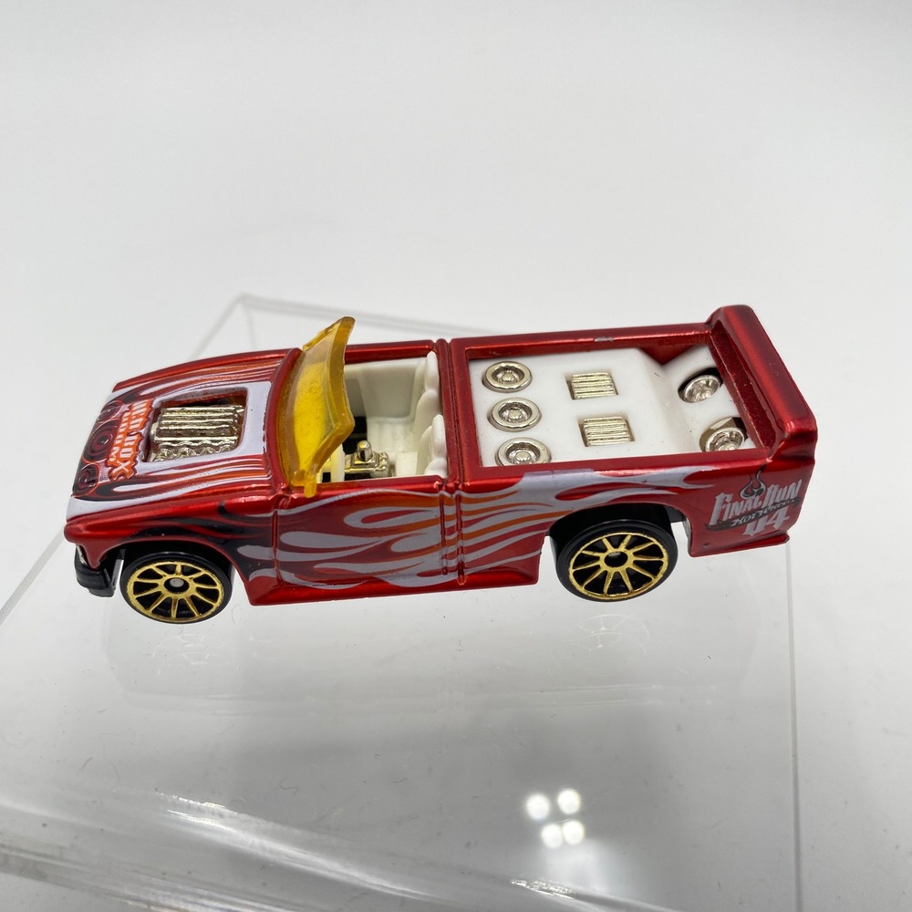Vintage‎ Hotwheels Red Convetable Truck Final Run 04 Flames Diecast Toy Car